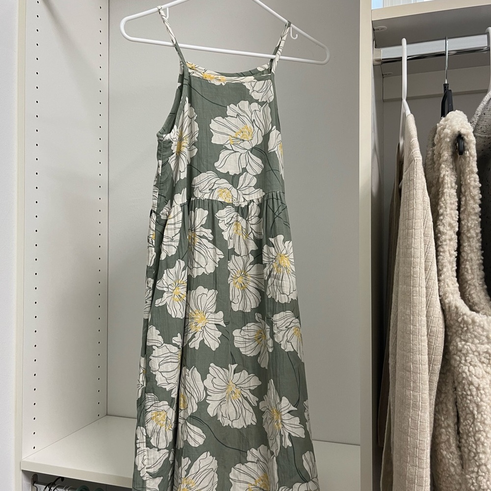 Gap kids green floral dress size girls xxl NWOT